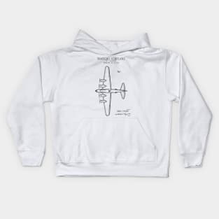 BOMBING AIRPLANE patent Kids Hoodie